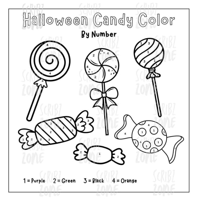 color by number - coloring book - My color adventure: halloween
