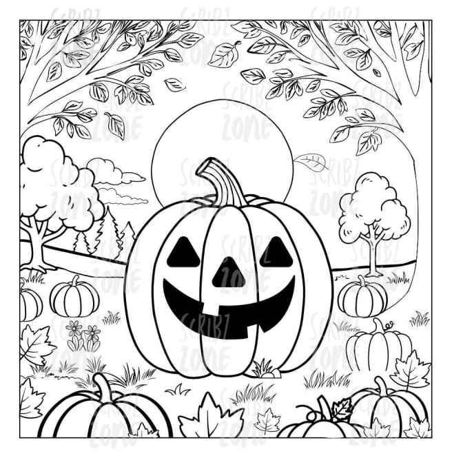 sweet pumpkin - coloring book - My color adventure: halloween